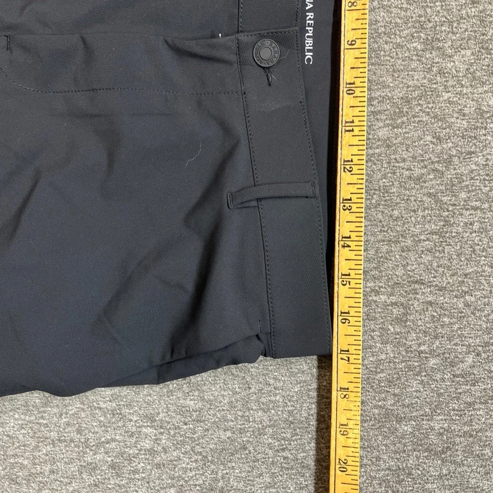 Banana Republic Mens Black Flat Front Stretch Pants Size 34x30 New With Tags